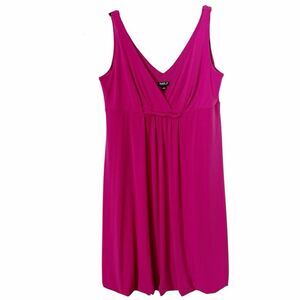 Allen B. Women’s Fuchsia Pink Empire Waist Babydoll Bubble Dress Size Large